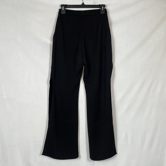 GOEN J. Black Trouser Pantss Size 4 Small Layer Look With High Leg Side Slit EUC - Picture 4 of 10